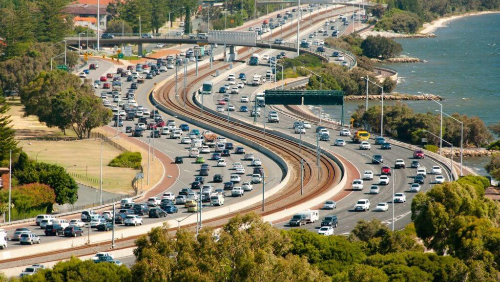 australian city road shore