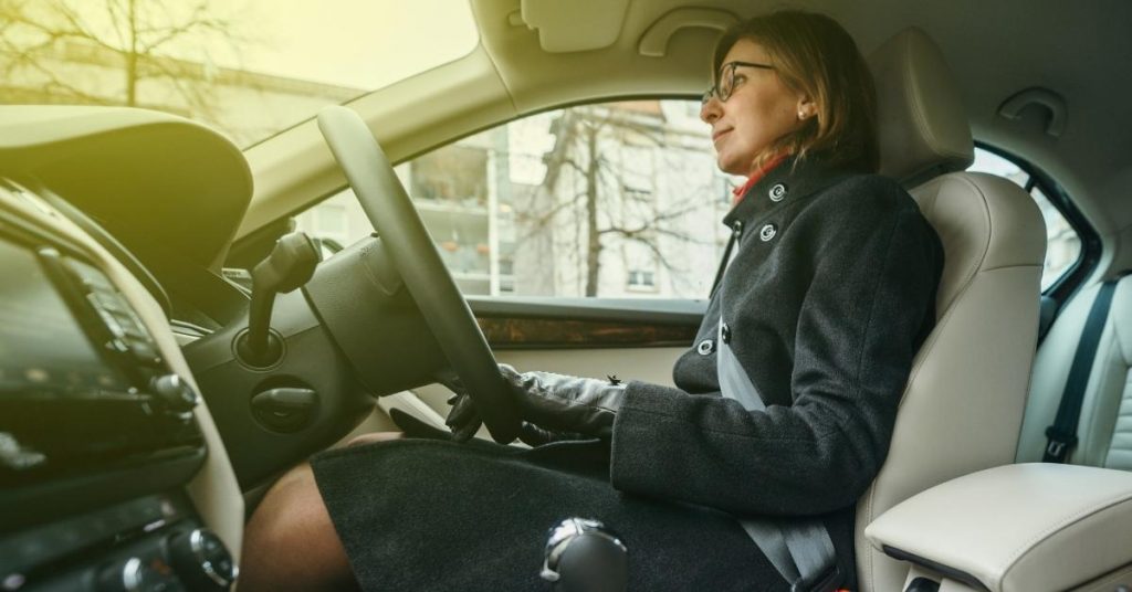 woman driving car in australia