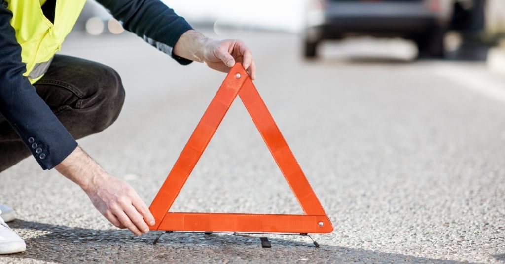 road accident sign