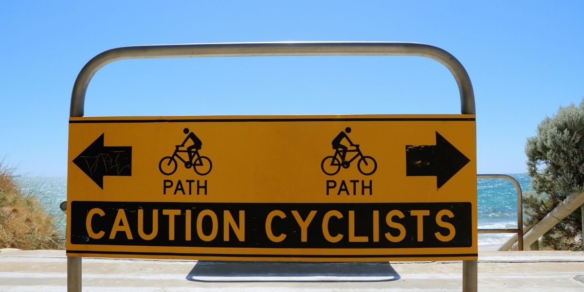 cycling path yellow signature