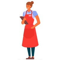 waitress casual worker icon