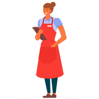 waitress casual worker icon