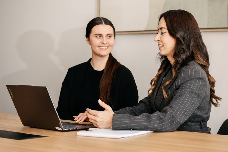 Withstand Lawyers team member Minaa mentoring a colleague